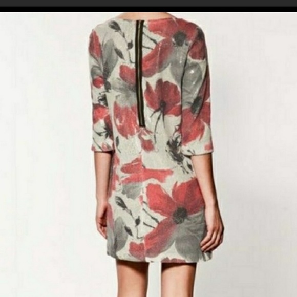 Zara Floral sequin Dress - Picture 4 of 6